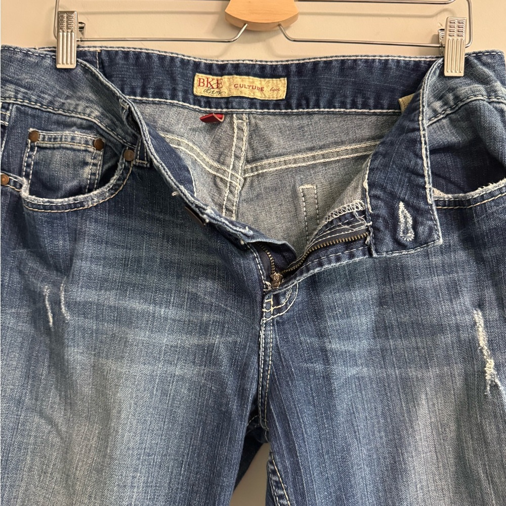 BKE culture Bootcut Jeans Women Medium Wash western Denim Mid Rise 34 x 33 1/2 - Picture 4 of 7